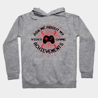 video-game-achievements (black) Hoodie